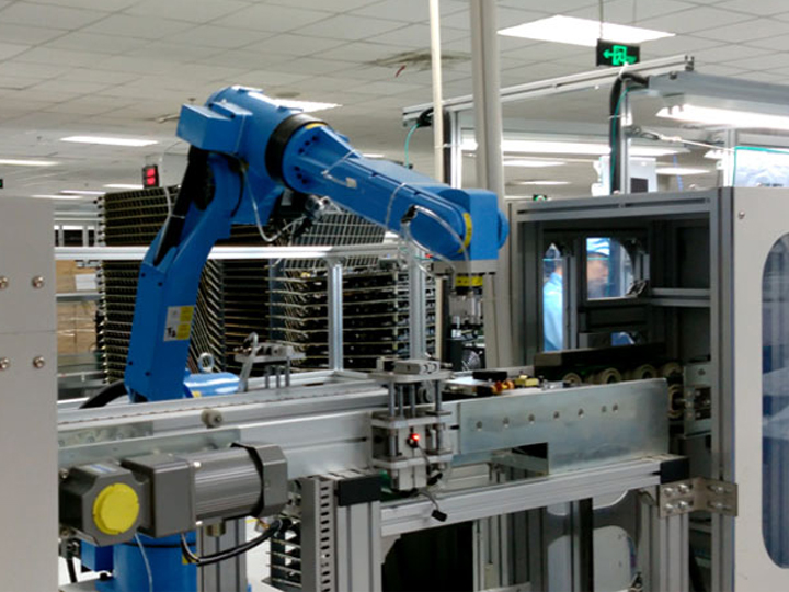 关节机器人检测自动线